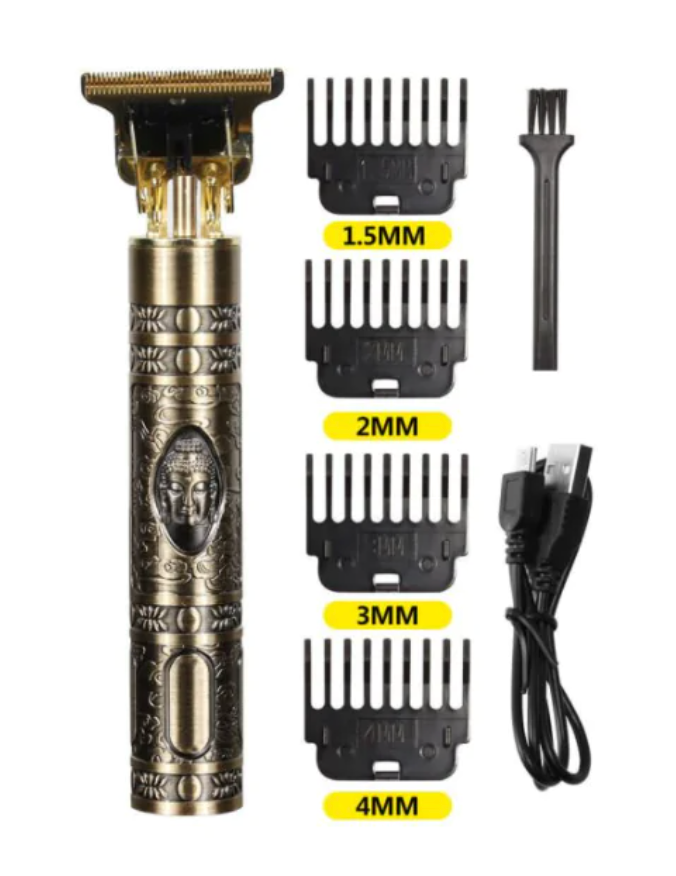 Recortadora de pelo eléctrica vintage USB profesional