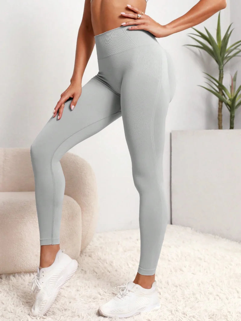 Leggings Deportivos Sin Costuras Cintura Alta y Elasticidad