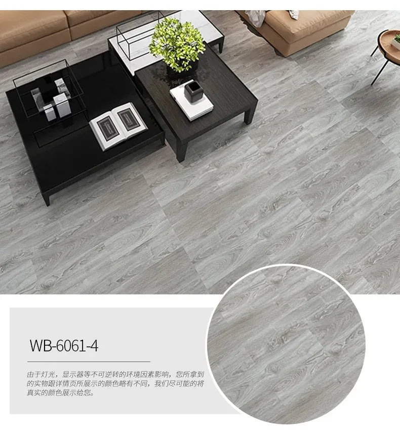 10 Pegatinas PVC 40x15cm Efecto Madera Gruesa | Suelo Vinílico Autoadhesivo e Impermeable
