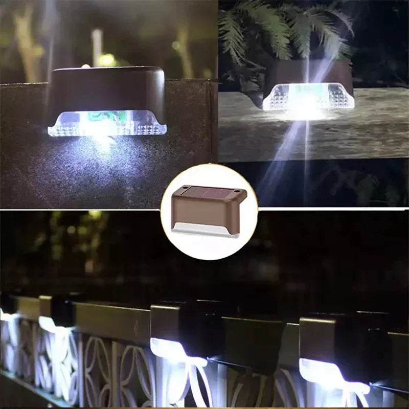 Solar LED Deck Lights for Outdoor Stairs & Garden