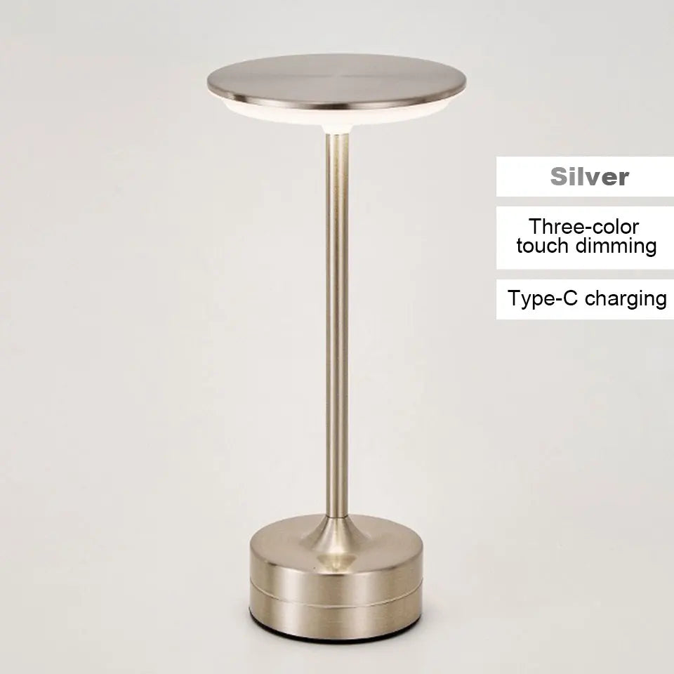 Lámpara de mesa LED con Sensor táctil, luz nocturna portátil recargable por USB, luz nocturna para dormitorio, lámpara de lectura inalámbrica, restaurante, Hotel y Bar