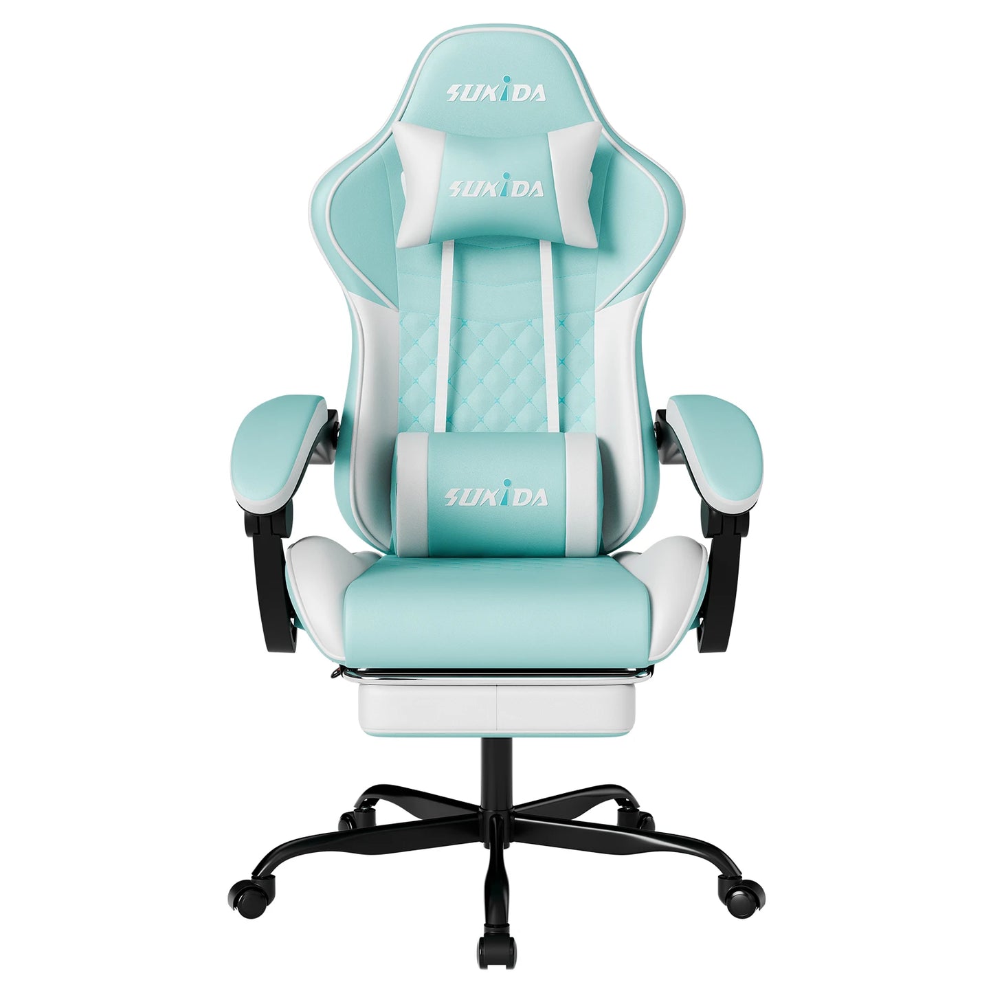 🎮 Ergonomic Gaming Chair Massage, Swivel & Lumbar Support