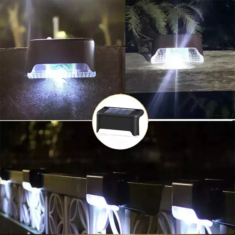 Solar LED Deck Lights for Outdoor Stairs & Garden