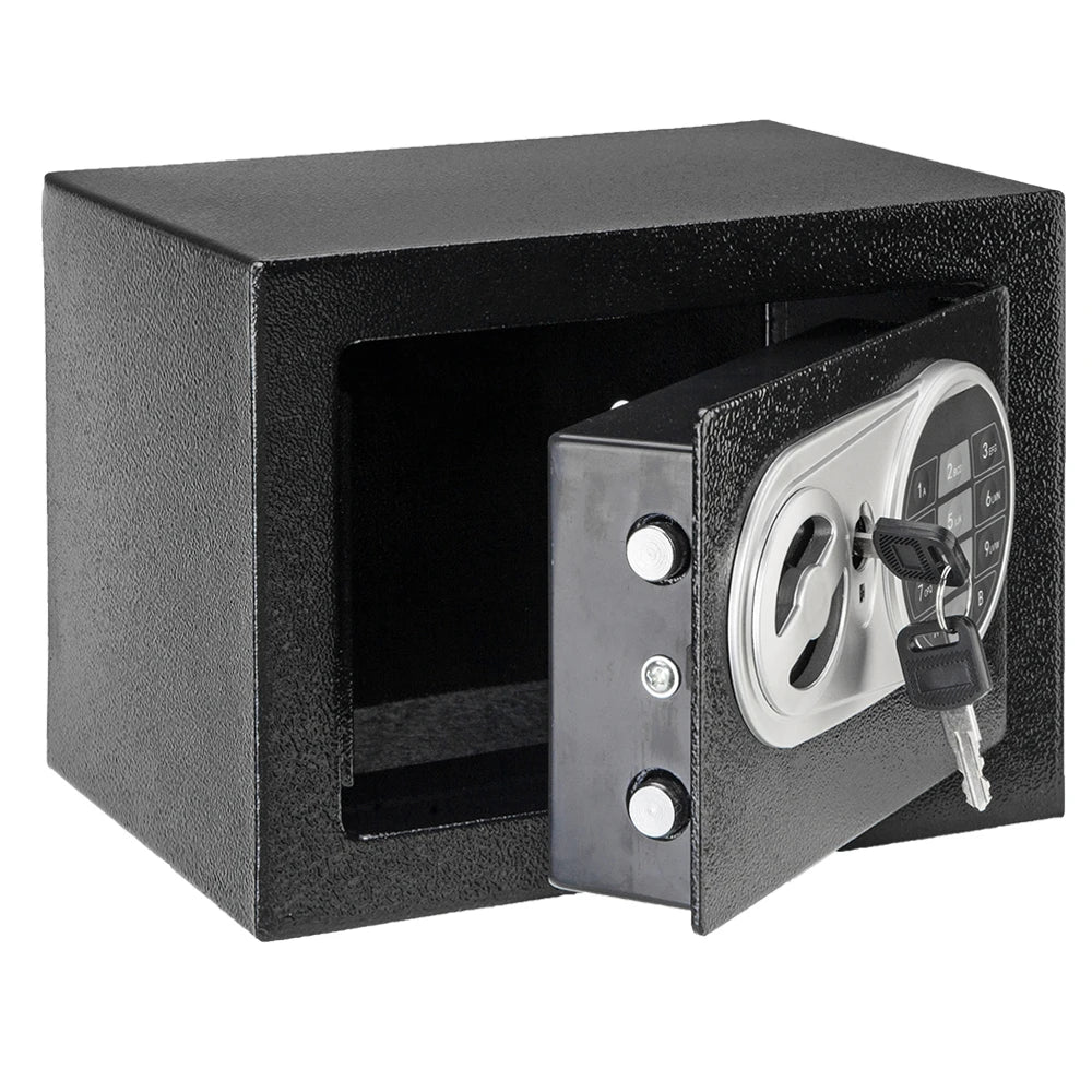 Caja Fuerte U17E Negra Electrónica para Hogar con Placa de Acero y Clave Digital