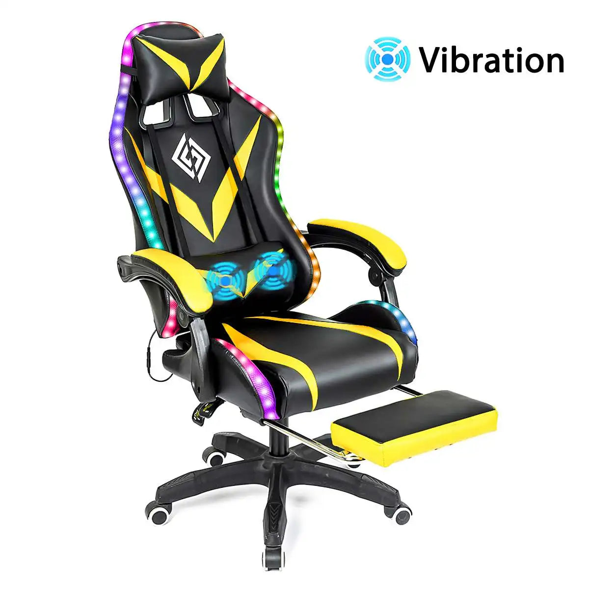 Silla Gamer RGB con Sonido y Masaje 135° de Con...