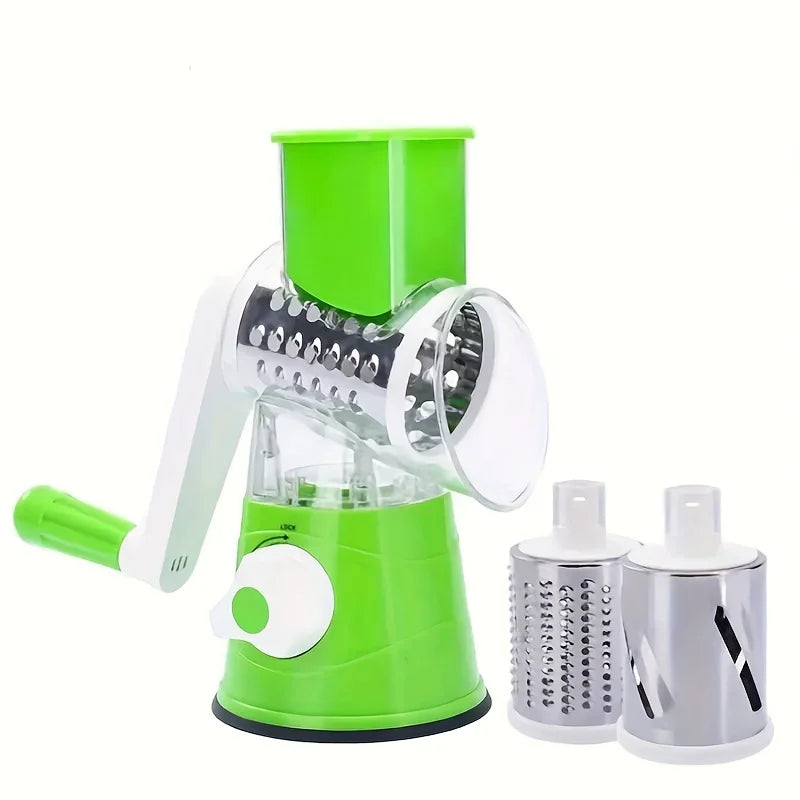 🥒 Vegetable & Fruit Slicer Grater Efficient Drum Cutter for Fast, Even Shreds