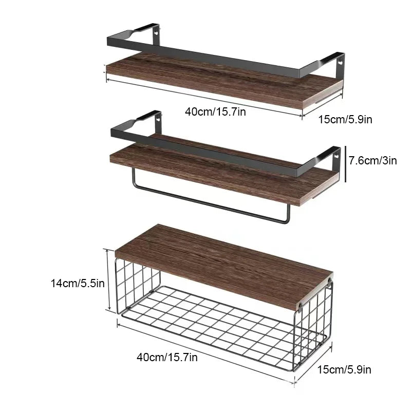 Estantería flotante de 4 Uds., 15,7 pulgadas de largo, organizadores y almacenamiento de baño, estantería para libros, habitación, hogar, decoración de aula