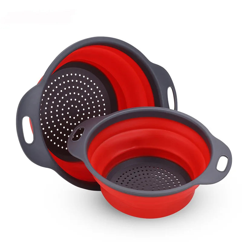π₯ Foldable Silicone Basket β Fruit & Vegetable Cleaning & Draining Kitchen Gadget