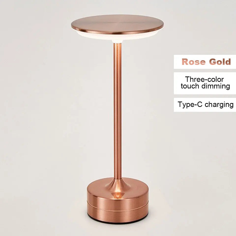 Lámpara de mesa LED con Sensor táctil, luz nocturna portátil recargable por USB, luz nocturna para dormitorio, lámpara de lectura inalámbrica, restaurante, Hotel y Bar