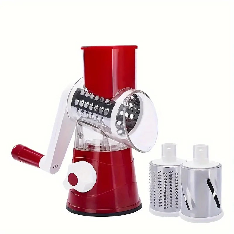 🥒 Vegetable & Fruit Slicer Grater Efficient Drum Cutter for Fast, Even Shreds