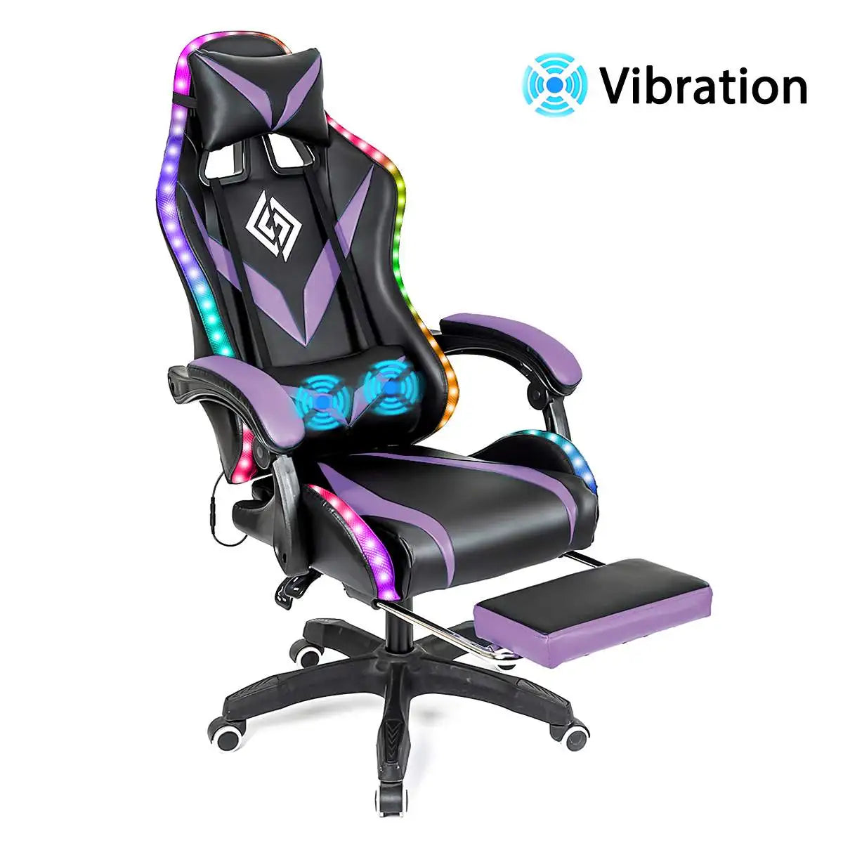 Silla Gamer RGB con Sonido y Masaje 135° de Con...