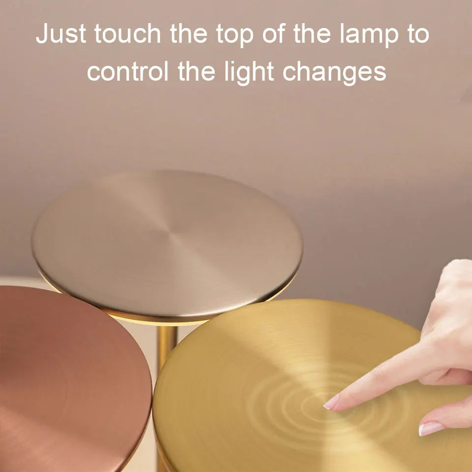 Lámpara de mesa LED con Sensor táctil, luz nocturna portátil recargable por USB, luz nocturna para dormitorio, lámpara de lectura inalámbrica, restaurante, Hotel y Bar