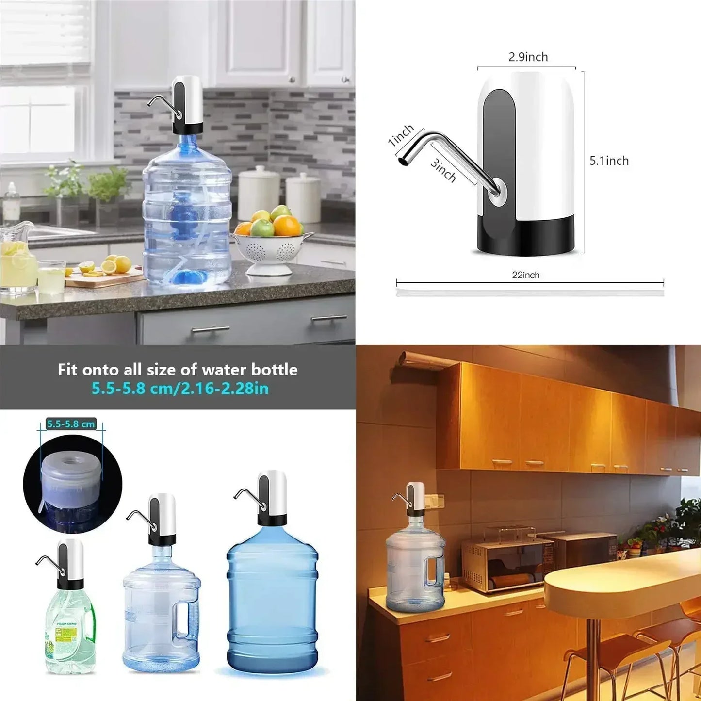 Bomba de Agua Eléctrica Portátil – Dispensador Automático USB