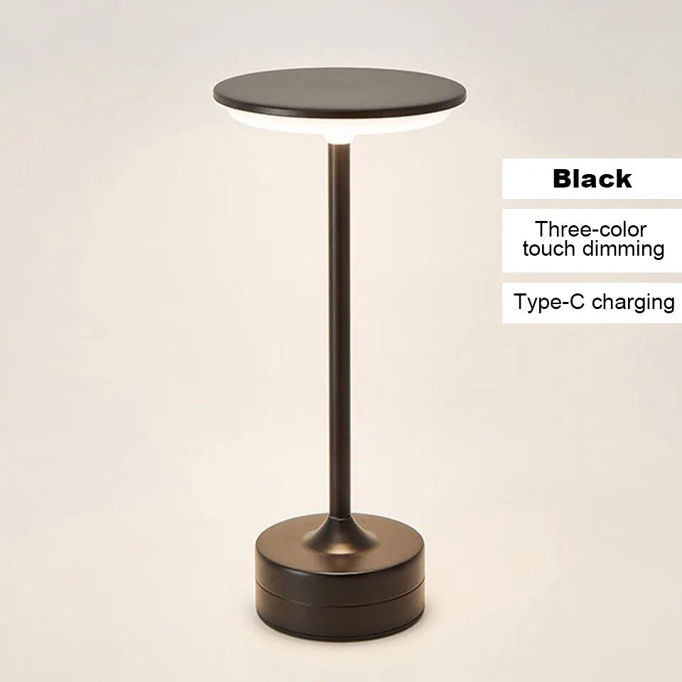 Lámpara de mesa LED con Sensor táctil, luz nocturna portátil recargable por USB, luz nocturna para dormitorio, lámpara de lectura inalámbrica, restaurante, Hotel y Bar