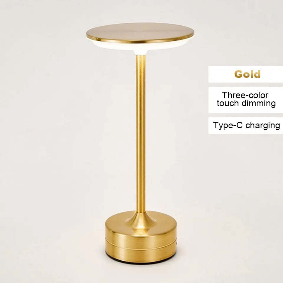 Lámpara de mesa LED con Sensor táctil, luz nocturna portátil recargable por USB, luz nocturna para dormitorio, lámpara de lectura inalámbrica, restaurante, Hotel y Bar