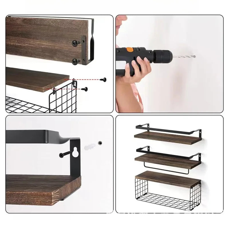 Estantería flotante de 4 Uds., 15,7 pulgadas de largo, organizadores y almacenamiento de baño, estantería para libros, habitación, hogar, decoración de aula