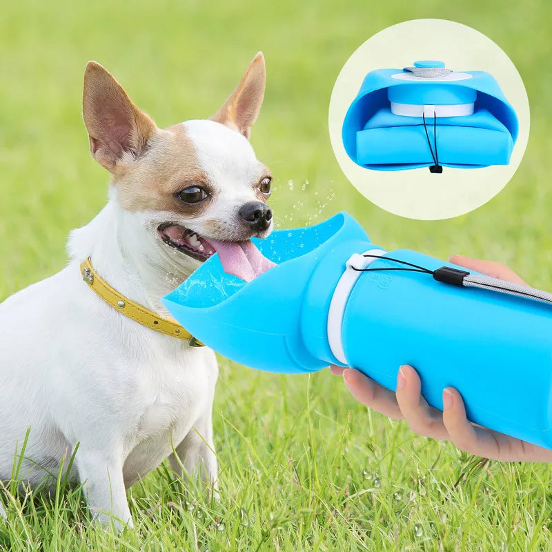 Creative Foldable Pets Water Feeding Bottle Portable Walking Dog Cat Silica Gel Mug Drinking Feeder Dispenser Cup Pet Supplies