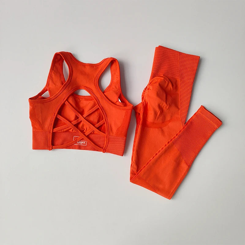 Set 2PCS Sports Bra & Leggings - Ropa Deportiva Mujer para Yoga & Fitness