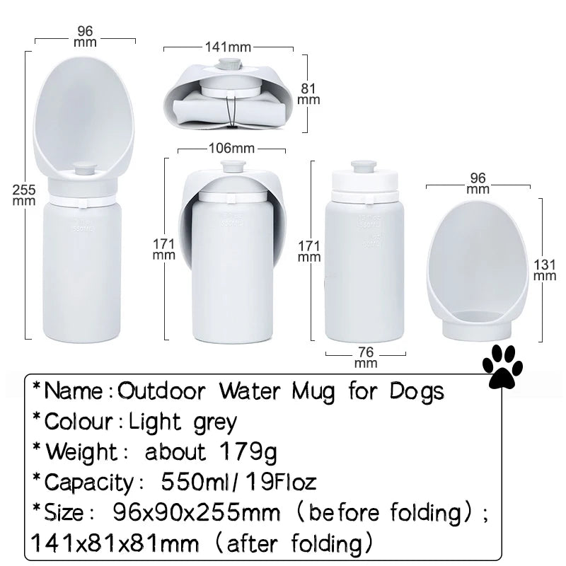 Creative Foldable Pets Water Feeding Bottle Portable Walking Dog Cat Silica Gel Mug Drinking Feeder Dispenser Cup Pet Supplies