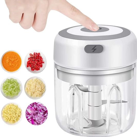 ⚡ Mini Electric Food Chopper  USB Portable Garlic, Meat & Vegetable Grinder