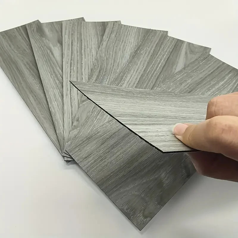 10 Pegatinas PVC 40x15cm Efecto Madera Gruesa | Suelo Vinílico Autoadhesivo e Impermeable