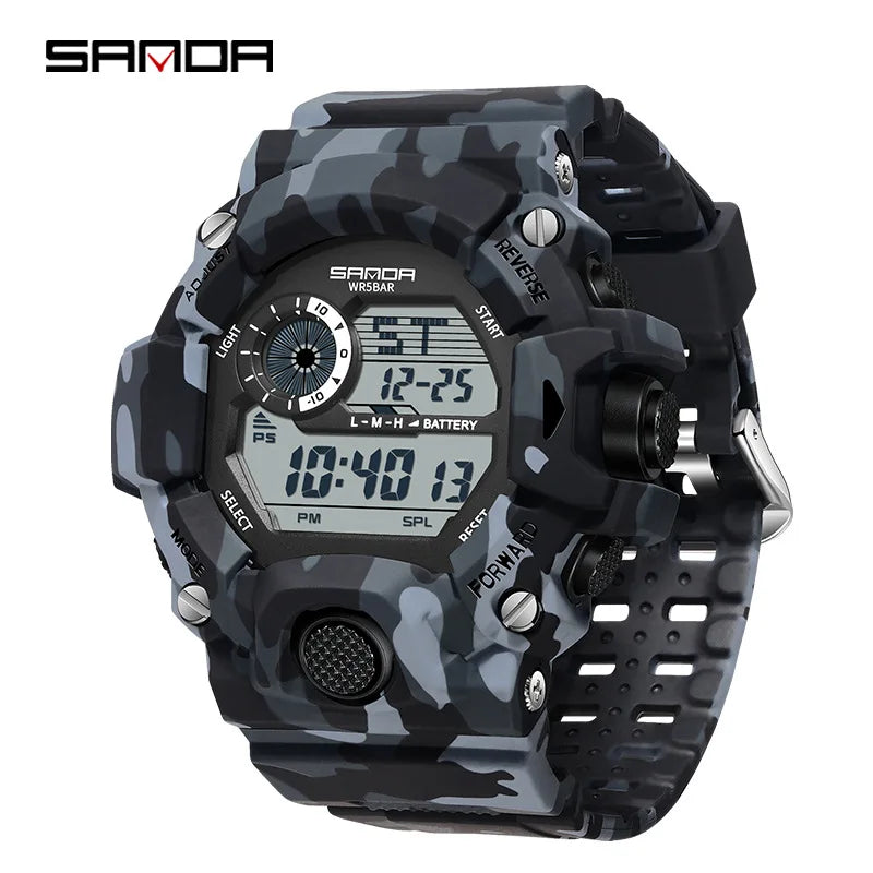 Reloj Deportivo Militar  Resistente al Agua y Diseño Camuflaje