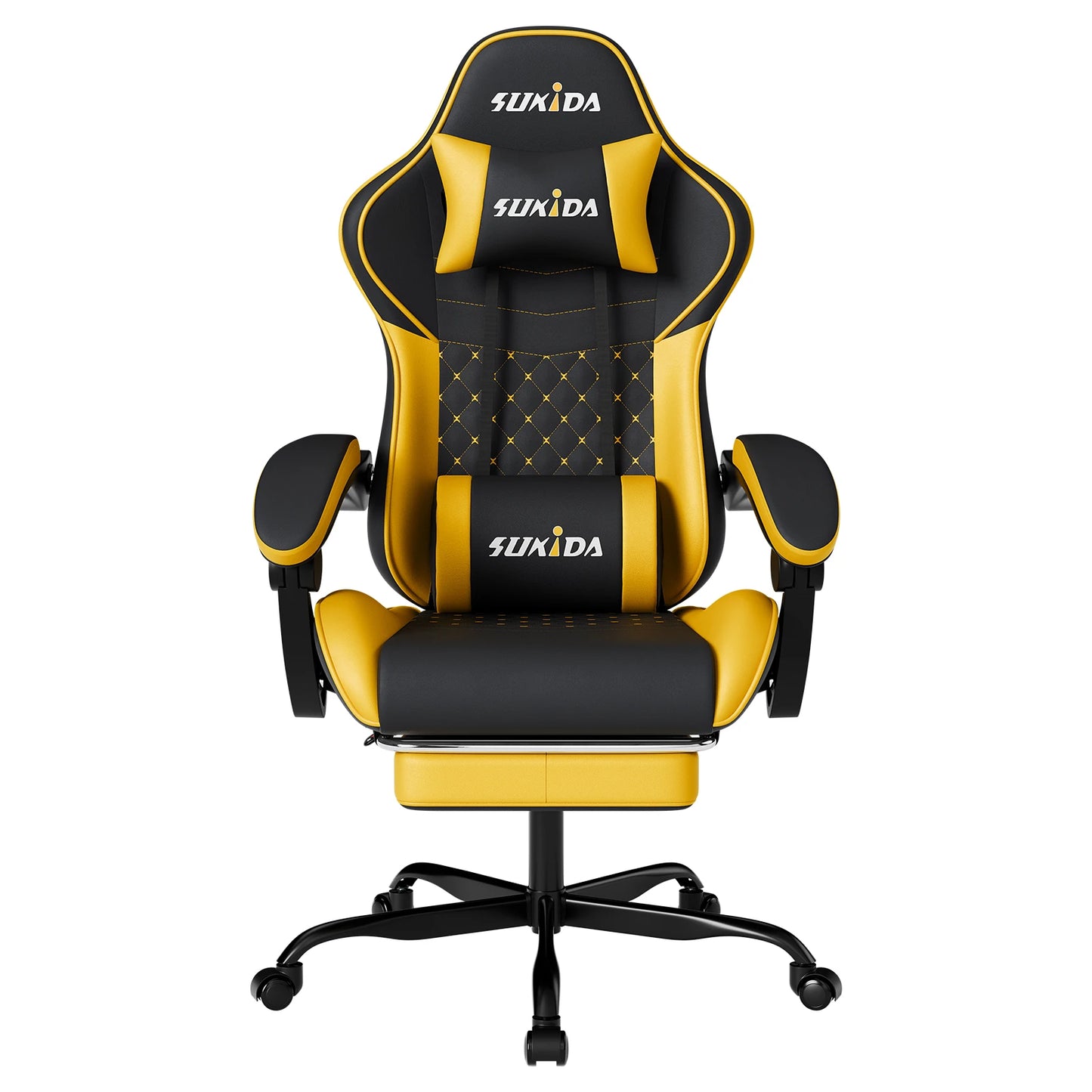 🎮 Ergonomic Gaming Chair Massage, Swivel & Lumbar Support