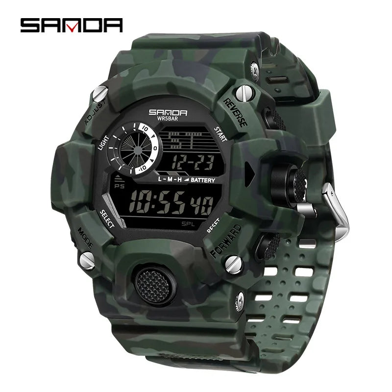 Reloj Deportivo Militar  Resistente al Agua y Diseño Camuflaje
