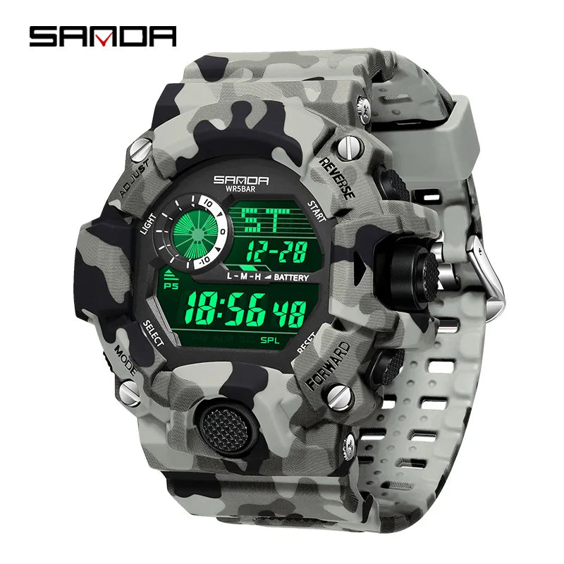 Reloj Deportivo Militar  Resistente al Agua y Diseño Camuflaje