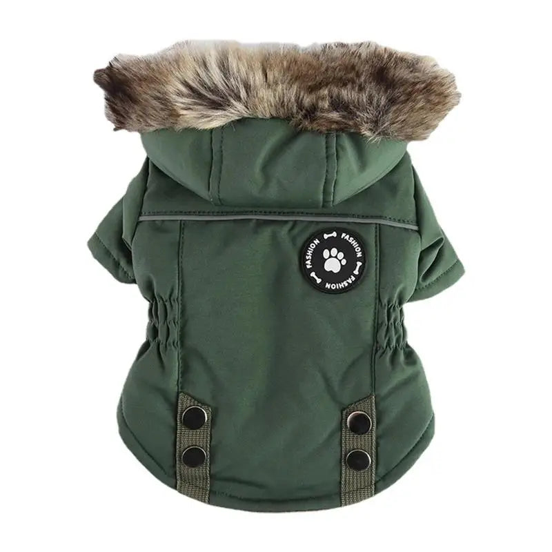 Chaqueta Acolchada con Capucha para Perros Pequeños  Invierno Cálido