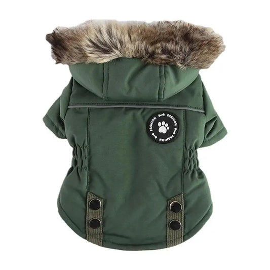 Chaqueta Acolchada con Capucha para Perros Pequeños  Invierno Cálido