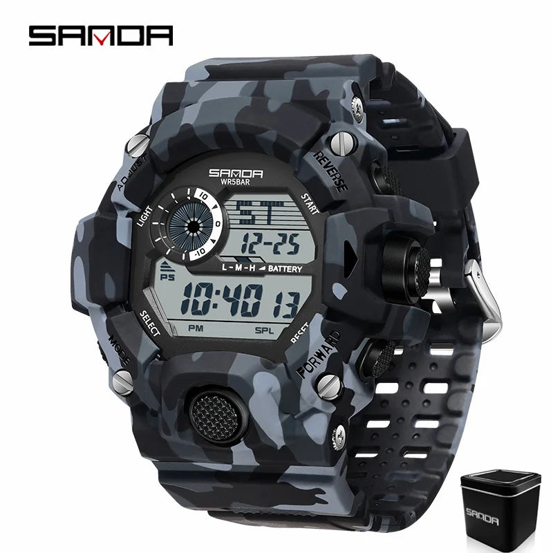 Reloj Deportivo Militar  Resistente al Agua y Diseño Camuflaje