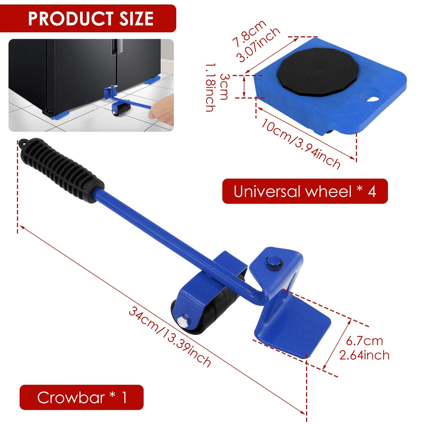 Mueve Muebles Pesados sin Esfuerzo Kit Pro