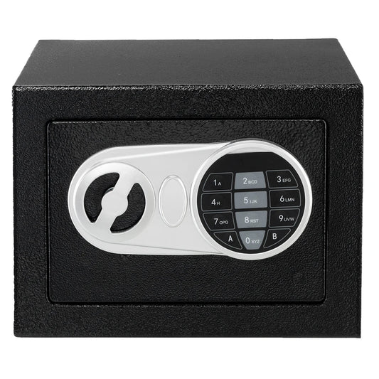 Caja Fuerte U17E Negra Electrónica para Hogar con Placa de Acero y Clave Digital