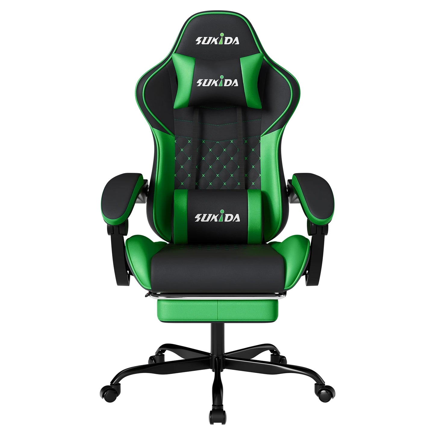 🎮 Ergonomic Gaming Chair Massage, Swivel & Lumbar Support