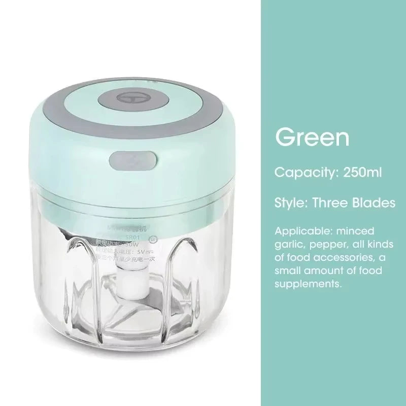 ⚡ Mini Electric Food Chopper  USB Portable Garlic, Meat & Vegetable Grinder