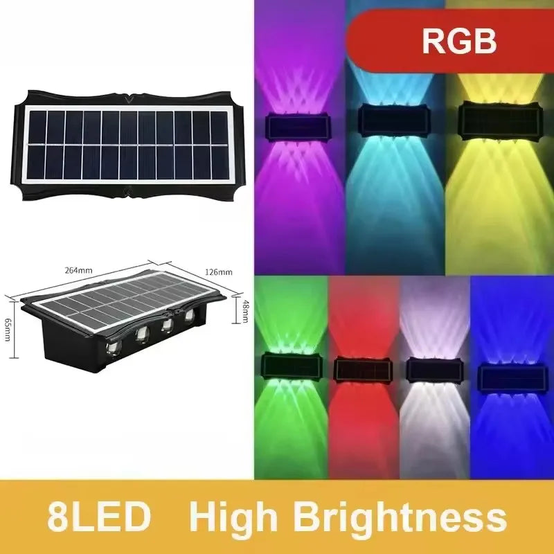☀️ Outdoor Solar Wall Lamp – Waterproof LED Up & Down Lighting for Garden & Yard Décor