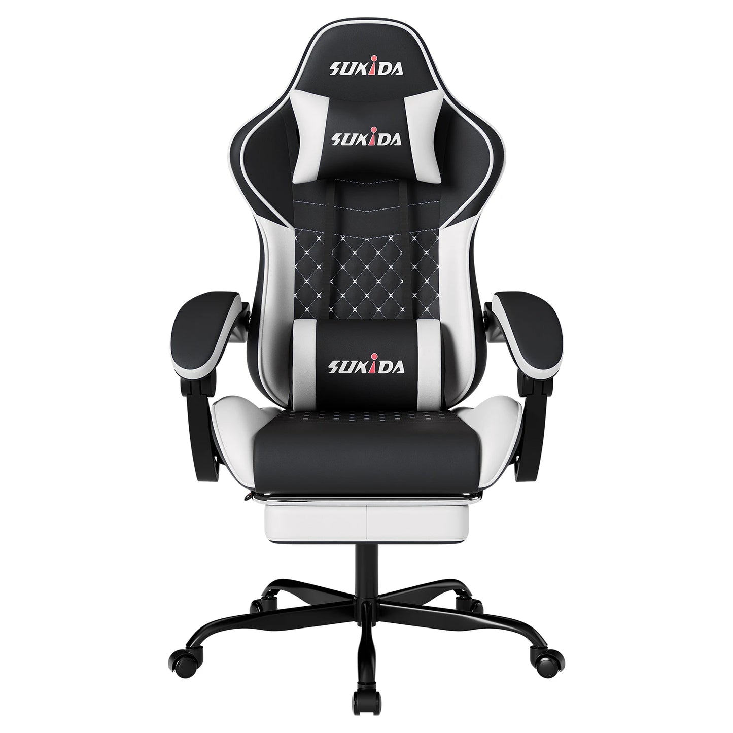 🎮 Ergonomic Gaming Chair Massage, Swivel & Lumbar Support