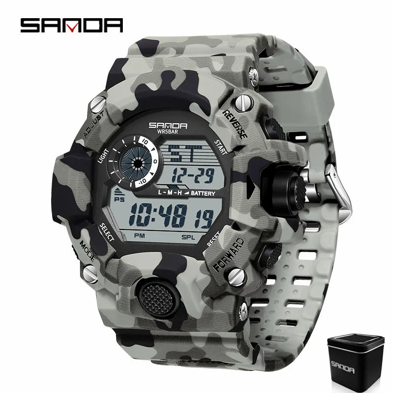 Reloj Deportivo Militar  Resistente al Agua y Diseño Camuflaje