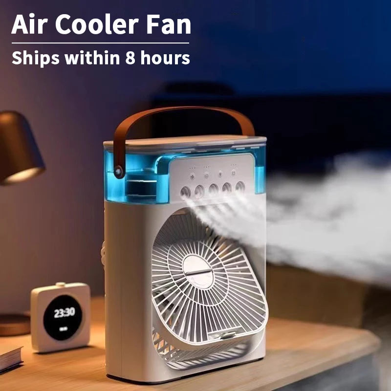 Enfriador de Aire 3 en 1 Portátil con Luz LED y
