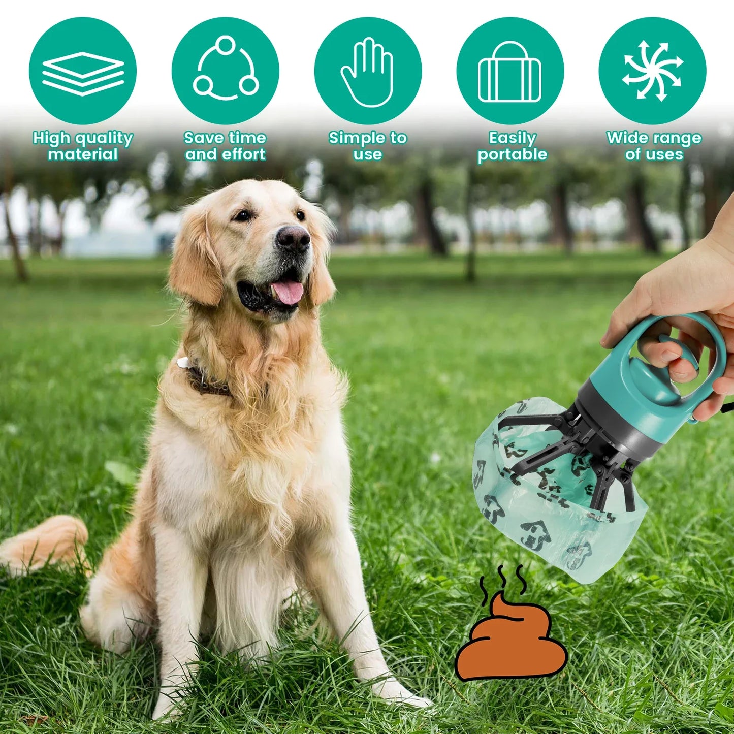 🐾 Innovative Portable Pet Toilet Set – Dog Poop Shovel & Waste Bag Dispenser