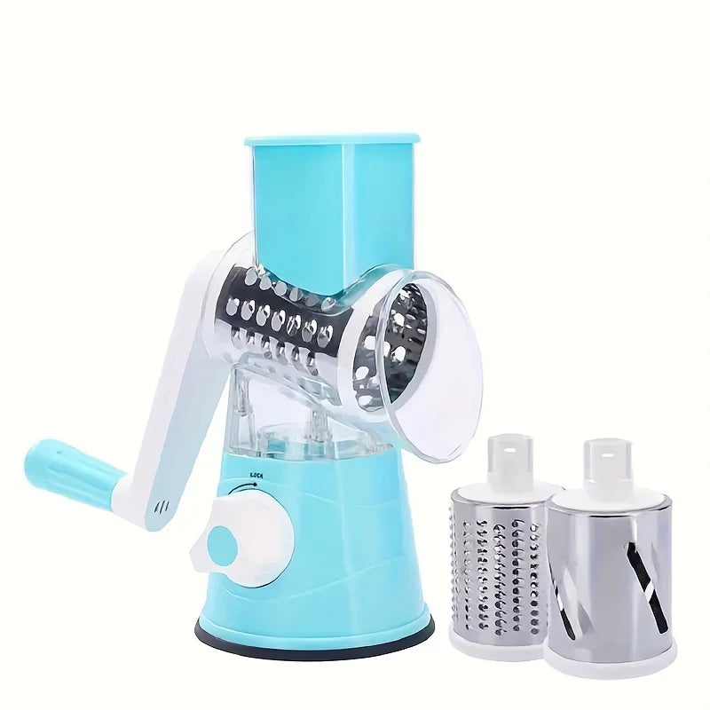 🥒 Vegetable & Fruit Slicer Grater  Efficient Drum Cutter for Fast, Even Shreds