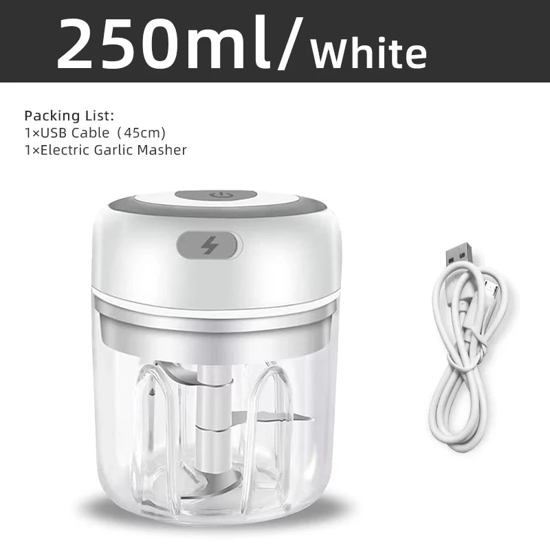 ⚡ Mini Electric Food Chopper  USB Portable Garlic, Meat & Vegetable Grinder