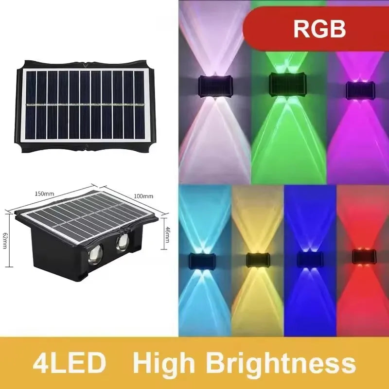 ☀️ Outdoor Solar Wall Lamp – Waterproof LED Up & Down Lighting for Garden & Yard Décor
