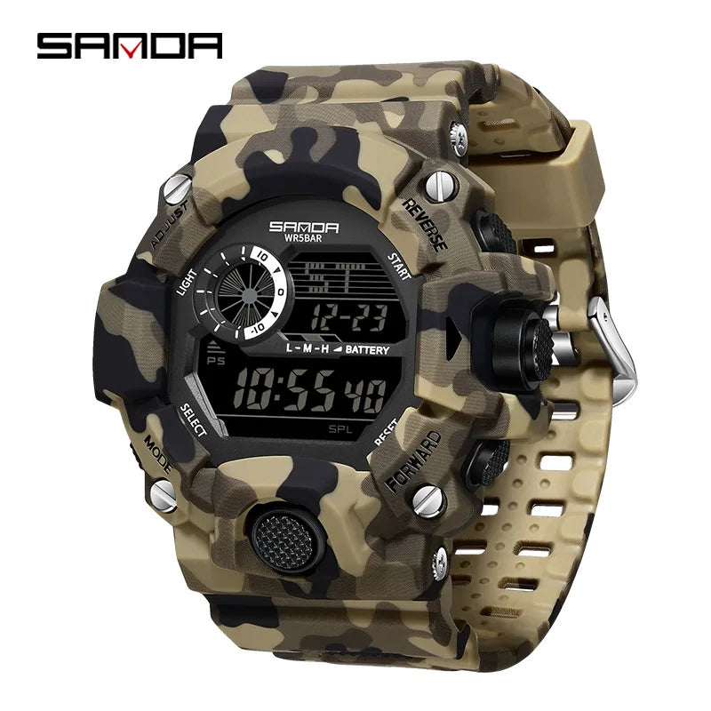 Reloj Deportivo Militar  Resistente al Agua y Diseño Camuflaje