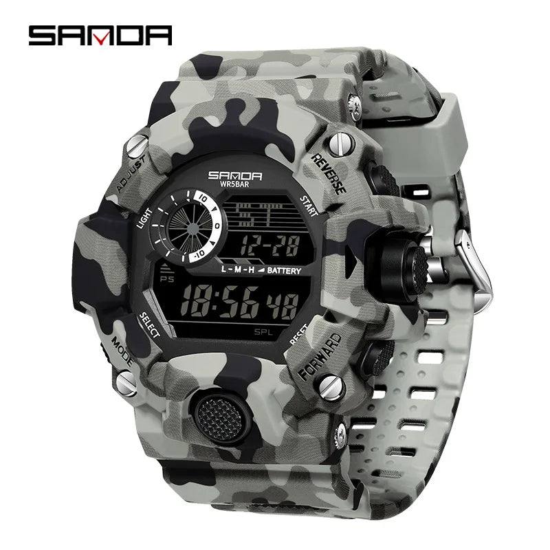 Reloj Deportivo Militar  Resistente al Agua y Diseño Camuflaje