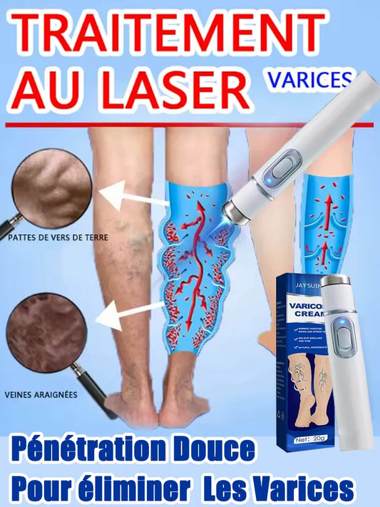 Blue light therapy pen for spider veins