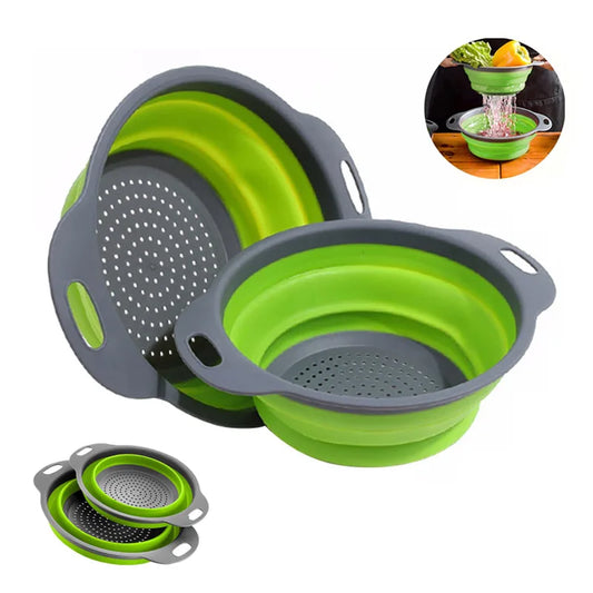 🥕 Foldable Silicone Basket – Fruit & Vegetable Cleaning & Draining Kitchen Gadget