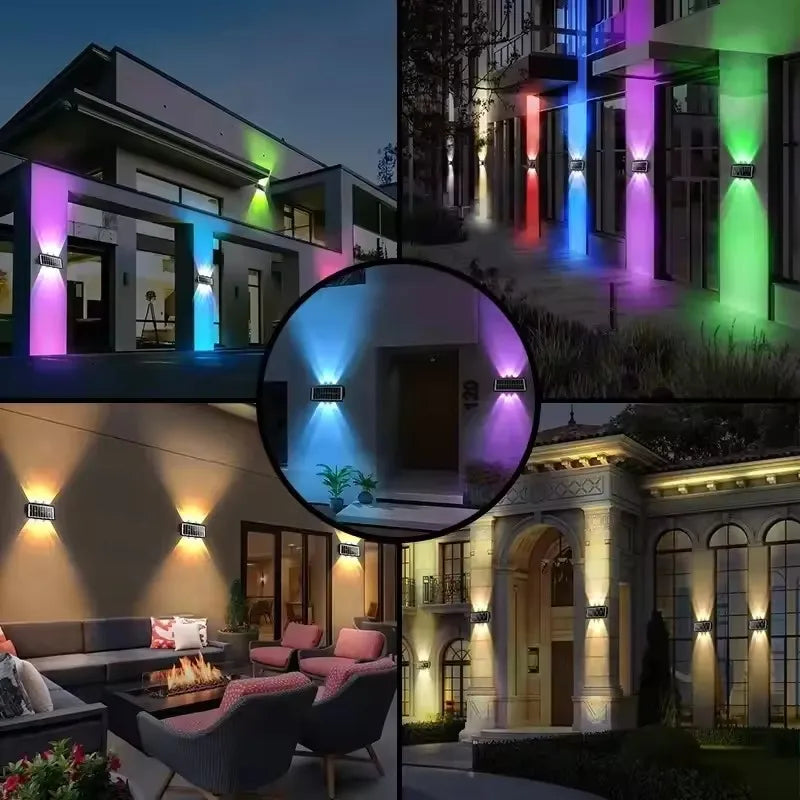 ☀️ Outdoor Solar Wall Lamp – Waterproof LED Up & Down Lighting for Garden & Yard Décor