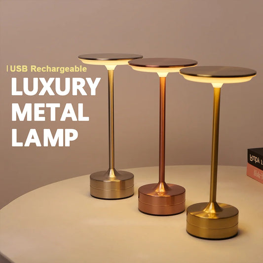 Lámpara de mesa LED con Sensor táctil, luz nocturna portátil recargable por USB, luz nocturna para dormitorio, lámpara de lectura inalámbrica, restaurante, Hotel y Bar